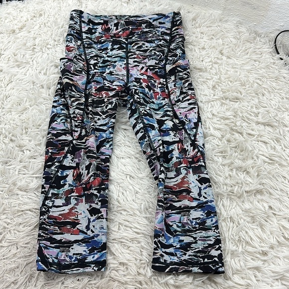 Lululemon Break Free Crop (Nulux 17") Culture Clash Starlight Black - Picture 1 of 5